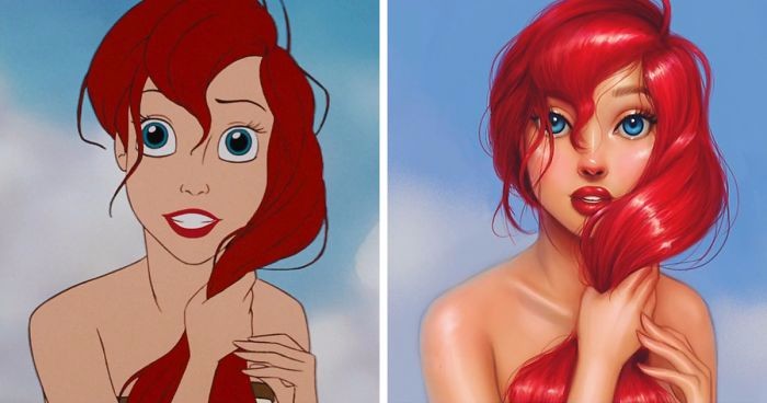Amerykańska artystka reaktywuje wizerunki księżniczek Disneya, nadając im bardziej realistyczne rysy.