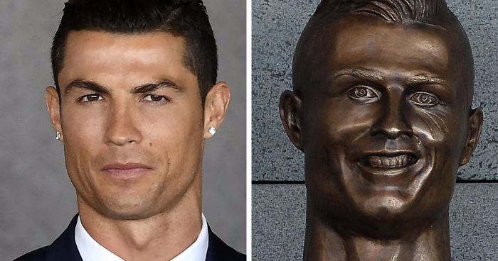 10 najzabawniejszych reakcji na widok nowego pomnika Cristiano Ronaldo.