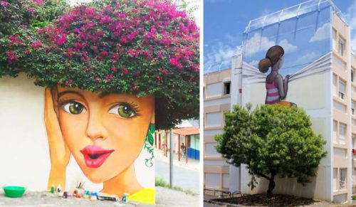 15 pomysłowych dzieł sztuki ulicznej, które doskonale współgrają z naturą.