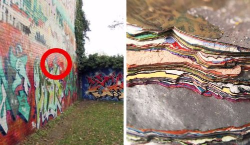 Anonimowy sprawca obdarł fragment muru z 30-letniego graffiti – oto co pod nim odnalazł!