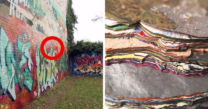 Anonimowy sprawca obdarł fragment muru z 30-letniego graffiti – oto co pod nim odnalazł!