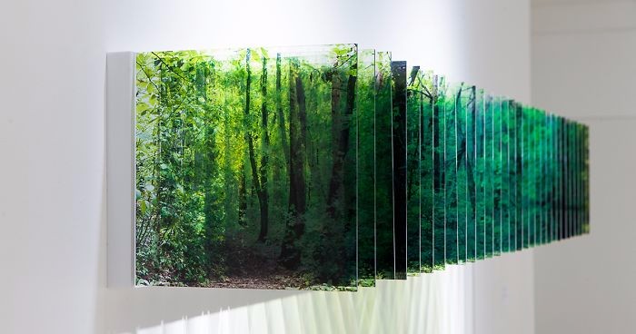 Japoński artysta tworzy wielowymiarowe kompozycje na bazie setek zdjęć malowniczych krajobrazów.
