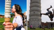10 pomysłowych zdjęć, które dowodzą, że pozowanie z Krzywą Wieżą w Pizie wcale nie musi być nudne!