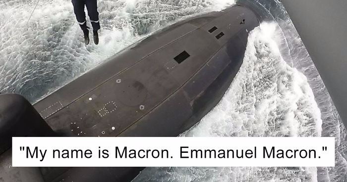 Prezydent Francji wcielił się w rolę komandosa, lądując na łodzi podwodnej z liny śmigłowca.