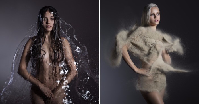 Duet polskich fotografów ubrał modelki w piasek, wodę, ogień i wiatr – oto ich zjawiskowe zdjęcia!