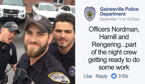 Policjanci z Florydy opublikowali swoje selfie na Facebooku. Wywołali sztorm zupełnie innej natury.