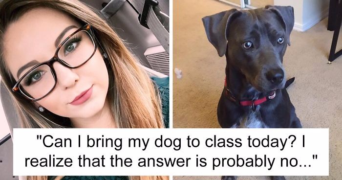 Błagała wykładowcę, by pozwolił jej zabrać na zajęcia swojego psa. Jego odpowiedź wygrała Internet!