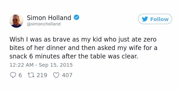 10 zabawnych tweetów zirytowanych rodziców, którzy próbowali zmusić swoje dzieci do jedzenia.