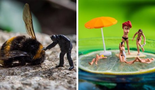 Węgierski artysta fotografuje miniaturowe światy, stworzone na bazie przedmiotów codziennego użytku.