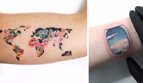 15 pomysłowych tatuaży, które zdobędą serca wszystkich miłośników podróży.
