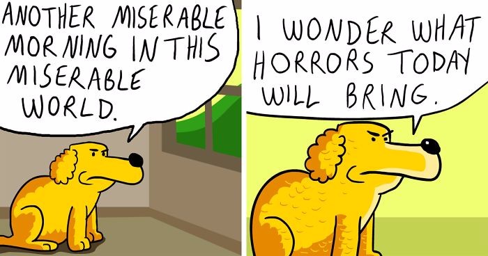 10 zabawnych komiksów na temat Coco – najbardziej pesymistycznego psa wszechczasów.