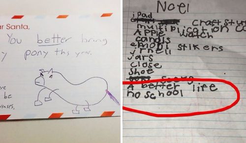 10 pomysłowych dzieci, które całkiem zaskoczyły rodziców swoimi listami do Mikołaja.