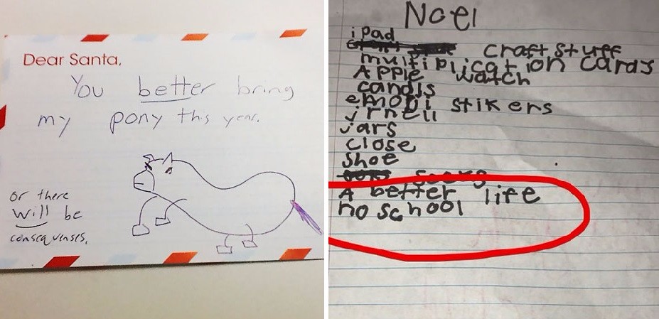10 pomysłowych dzieci, które całkiem zaskoczyły rodziców swoimi listami do Mikołaja.