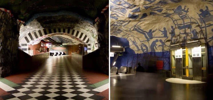 Metro sztokholmskie – system skalnych tuneli, który zwiedzisz chętniej niż niejedno muzeum.