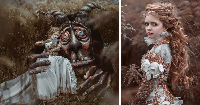 Stworzyła leśnego potwora, by sfotografować własną wizję opowieści o „Pięknej i Bestii”.