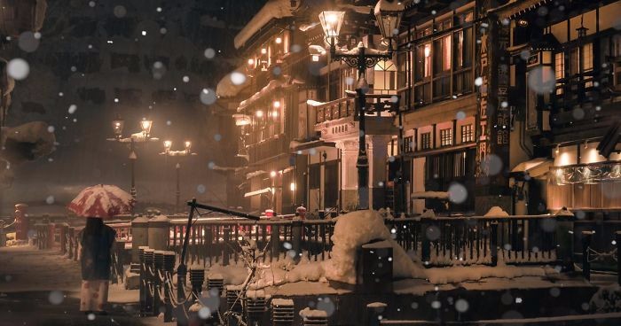 Japoński fotograf uwiecznił na zdjęciach malownicze, zimowe piękno swojej ojczyzny.