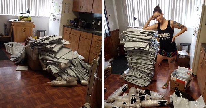 Zamówiła na Amazonie tonę darmowych próbek dywanu – szybko tego pożałowała.