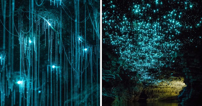 Brytyjski fotograf uwiecznia na zdjęciach piękno zjawiskowo oświetlonych jaskiń Nowej Zelandii.