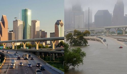 10 zdjęć zrobionych dzień przed i po katastrofie.