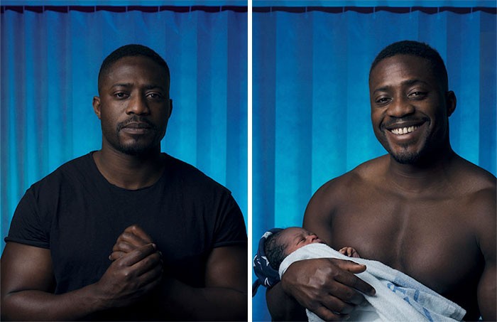 Wzruszające zdjęcia przedstawiające mężczyzn przed i po zostaniu tatą!