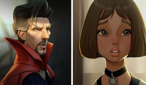 Artysta tworzy niesamowite portrety bohaterów filmowych w wersji animowanej!