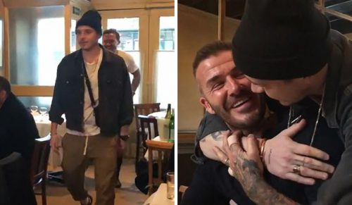 David Beckham zapomniał że jest w miejscu publicznym, gdy jego syn zaskoczył go w dniu urodzin!