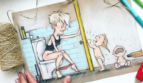 Rosyjska mama dwójki dzieci stworzyła zabawne i szczere ilustracje o jej codziennych problemach!