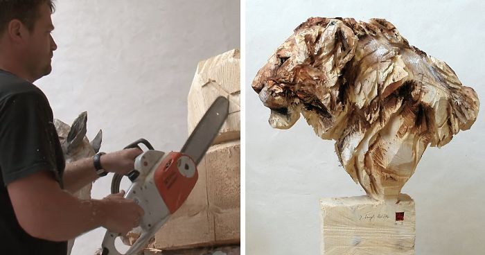 Artysta używa piły mechanicznej do przekształcania drewna w oszałamiające rzeźby!