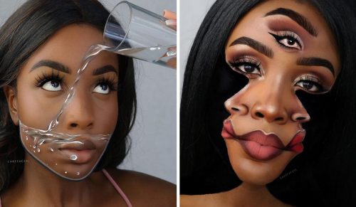Artystka makijażu tworzy na swojej twarzy iluzje optyczne, a efekty są niesamowite!