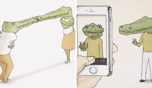 20 problemów krokodyli, śmiesznie zilustrowanych przez japońskiego artystę Keigo!