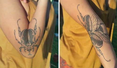 12 genialnych tatuaży, które ujawniają swój urok dopiero po poruszeniu kończyną!