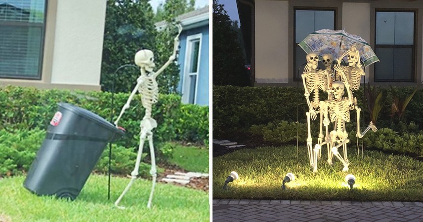 Dziewczyna zauważyła, że szkielety jej sąsiadów codziennie zachowują się inaczej, co jest zabawne!