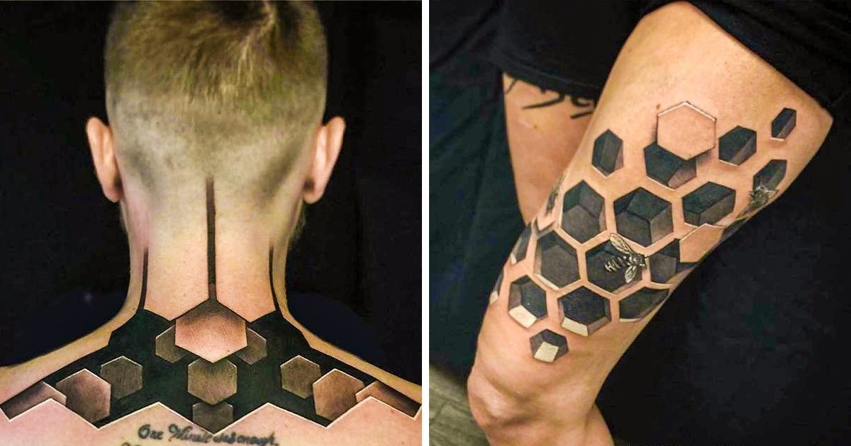 Artysta tatuażu tworzy optyczne złudzenia, aby pokazać surrealistyczny świat na skórze!