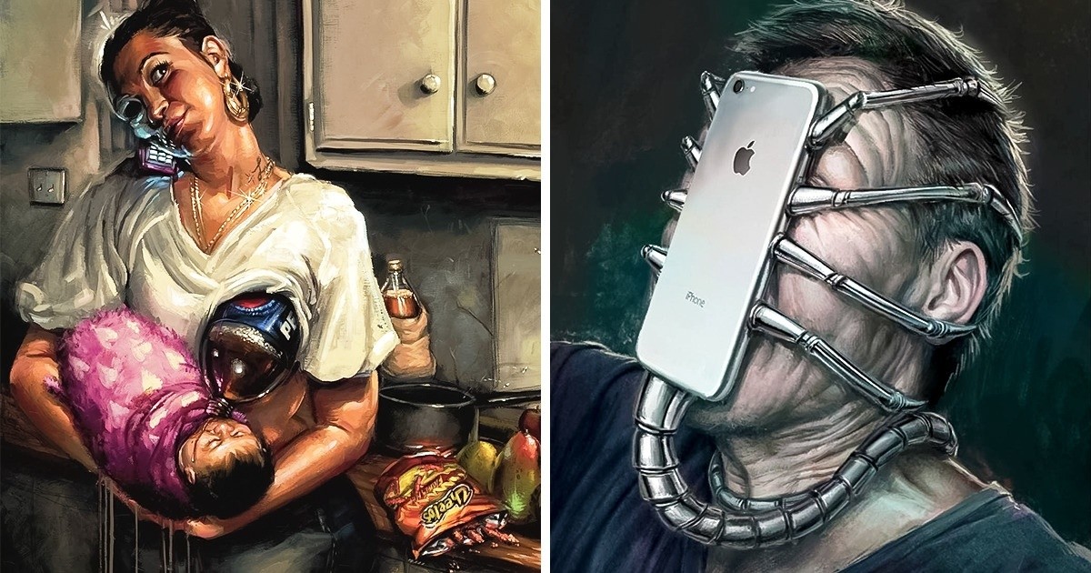 18 ilustracji pokazujących, że nowoczesna technologia sprawia, że nasze życie jest szalenie dziwne.