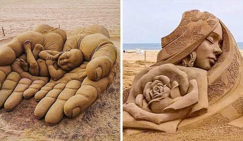 21 przypadków, gdy ludzie zamienili piasek w dzieła sztuki!