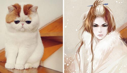 Chiński artysta tworzy ludzkie wersję kotów i psów, a wynik jest wspaniały!