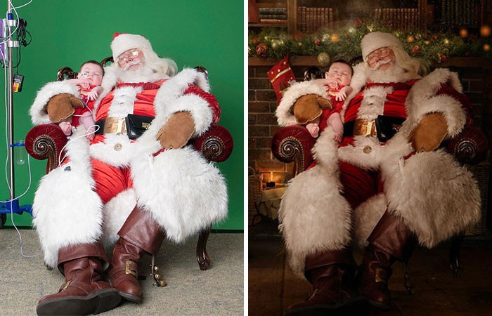 Ci fotografowie organizują magiczne bożonarodzeniowe sesje zdjęciowe dla dzieci w szpitalach!