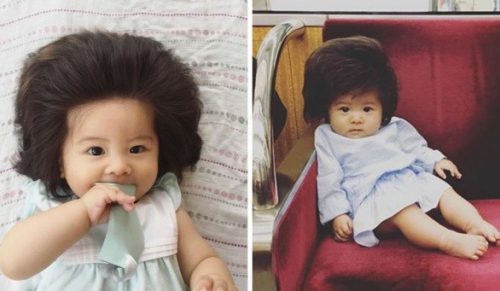 Rodzice udostępnili zdjęcia dzieci urodzonych z włosami, a Internet za nimi szaleje!