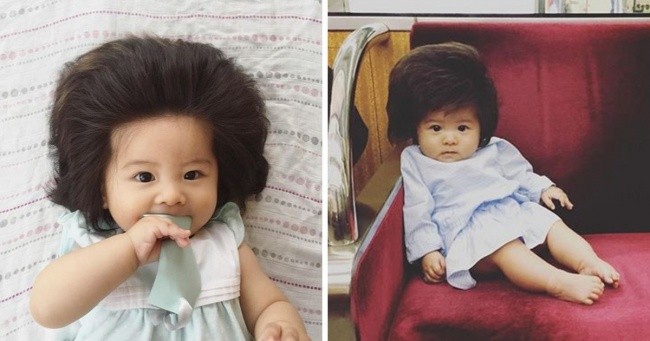 Rodzice udostępnili zdjęcia dzieci urodzonych z włosami, a Internet za nimi szaleje!