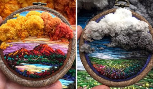 Rosyjska artystka tworzy tak piękne hafty, że wyglądają jak namalowane!