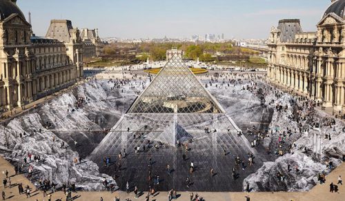 Artysta stworzył niesamowitą iluzję optyczną w Luwrze, aby mogła zostać zniszczona w ciągu kilku dni!