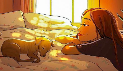 21 ciepłych ilustracji przedstawiających radość z posiadania psa!