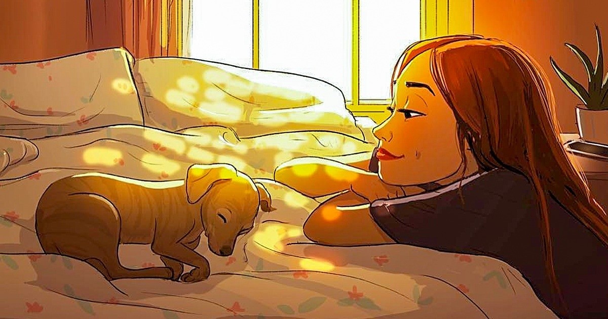 21 ciepłych ilustracji przedstawiających radość z posiadania psa!