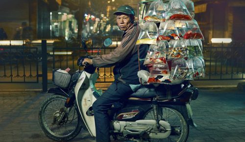 Fotograf zrobił zdjęcia niezwykłym kierowcom dostarczających towary motorowerami w Hanoi!