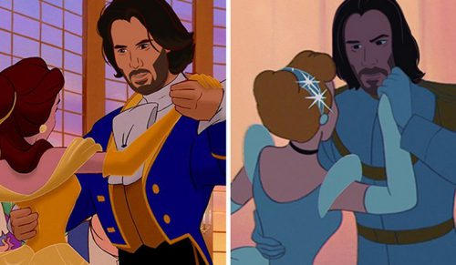 Artysta w niesamowity sposób przedstawił Keanu Reeves jako 9 bohaterów Disneya!