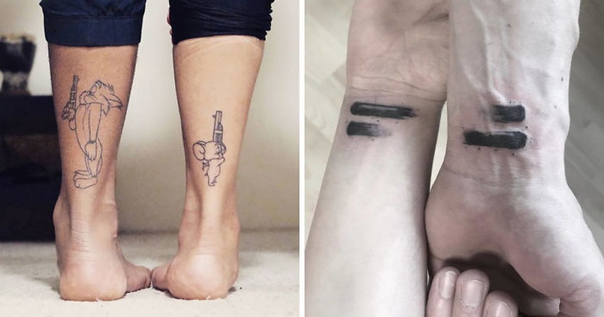25 pasujących tatuaży, które są tak samo kreatywne jak przemyślane!
