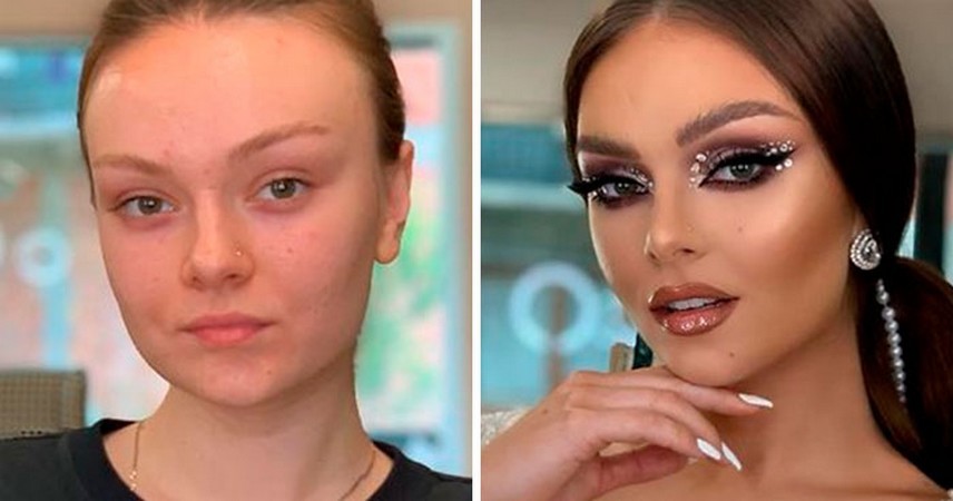 23 zdjęcia „przed i po” zrobieniu makijażu pannom młodym!