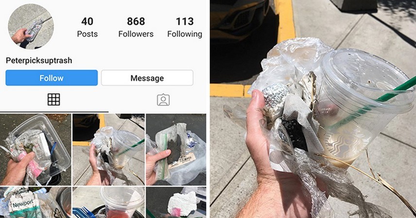 Mężczyzna publikuje zdjęcia śmieci, które zbiera i jest to jedyne konto na Instagramie, które warto obserwować!