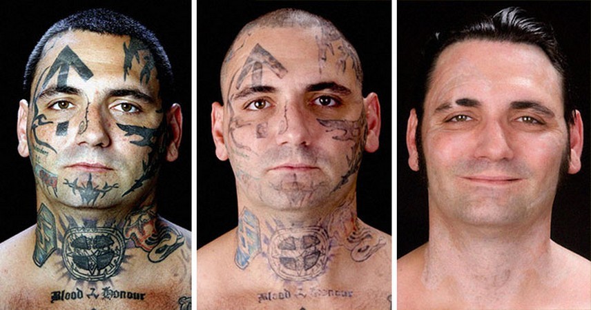 Były skinhead usunął swoje rasistowskie tatuaże po zostaniu tatą!