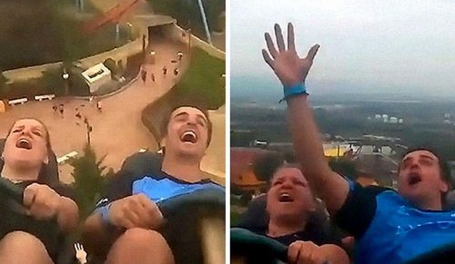 Ktoś upuścił iPhone’a podczas jazdy 134 km/h na rollercoasterze, ale pewien mężczyzna go złapał!